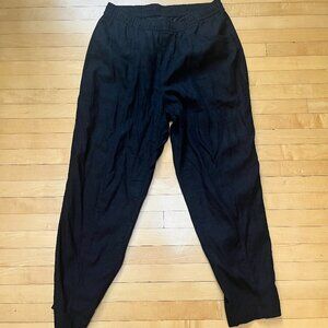 Old Navy Linen Blend Black Pants, Size Small